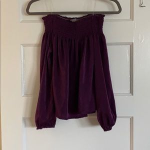 Off the shoulder purple top